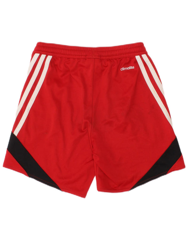 Pantaloncini sportivi Adidas Climalite da ragazzo 7-8 anni Small Red Colourblock