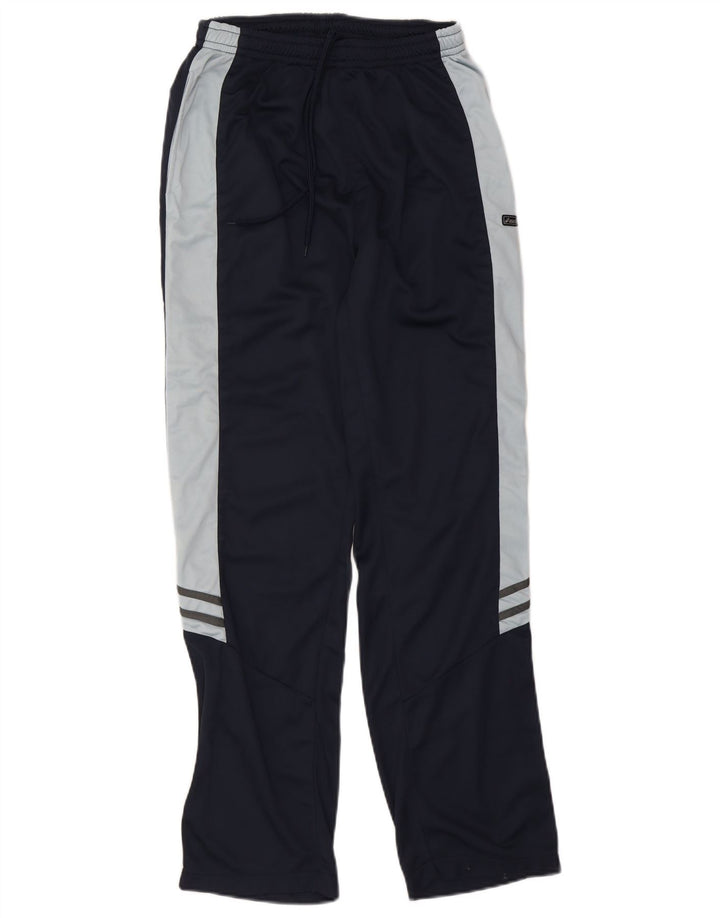 Pantaloni da tuta da uomo Asics grandi in poliestere color block blu navy