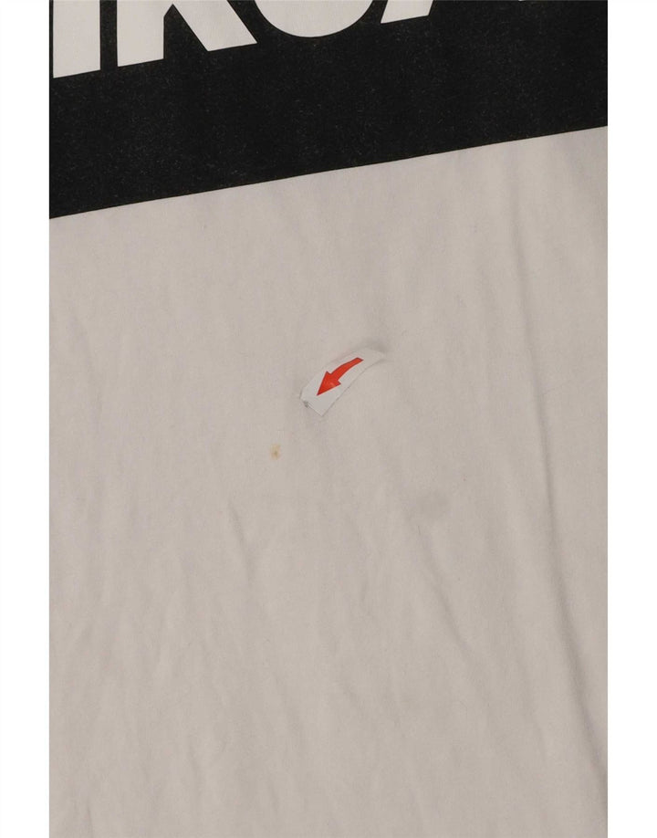 Canotta grafica Nike da uomo 2XL in cotone color block bianco