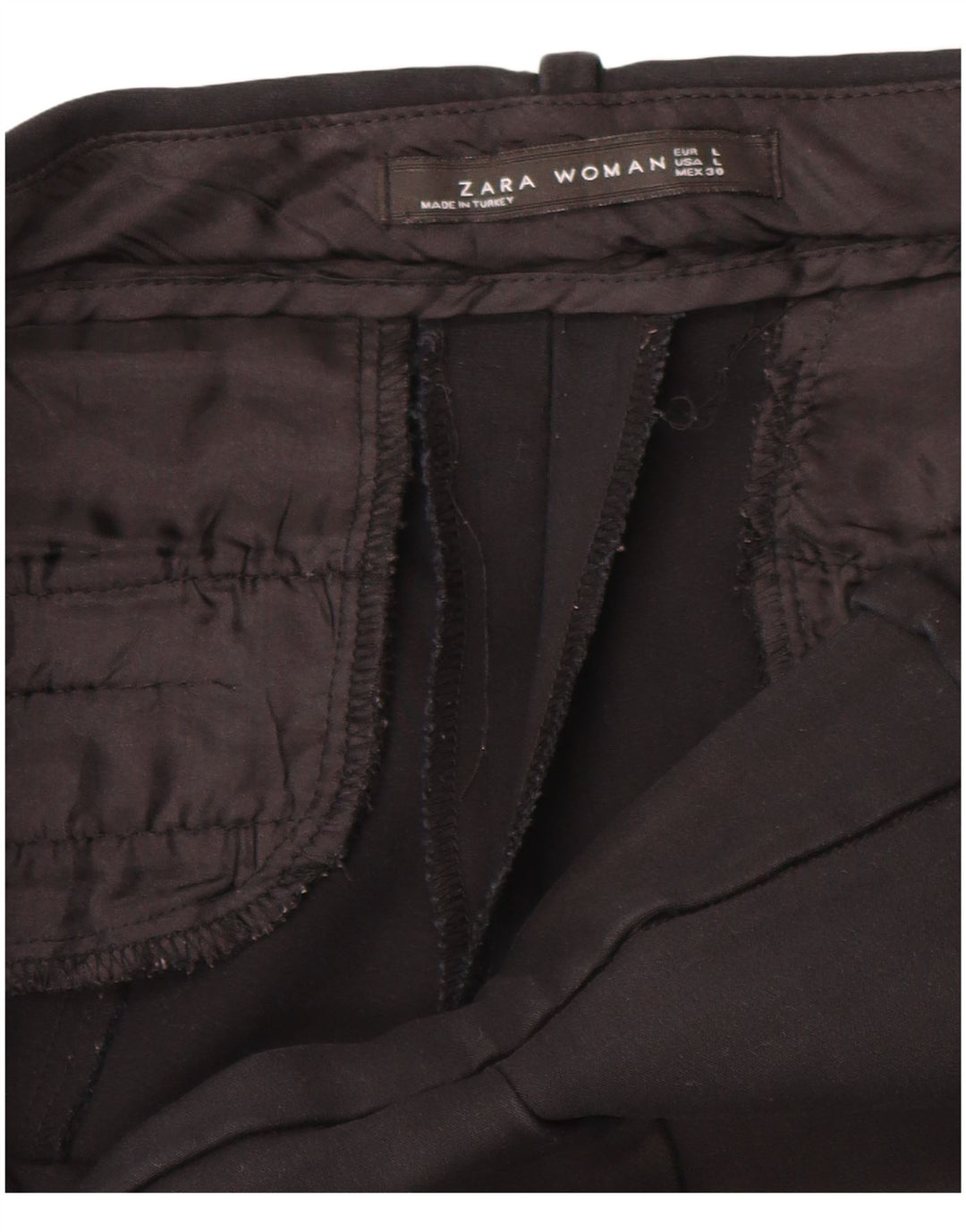 Pantaloni corti slim da donna Zara grandi W34 L24 neri