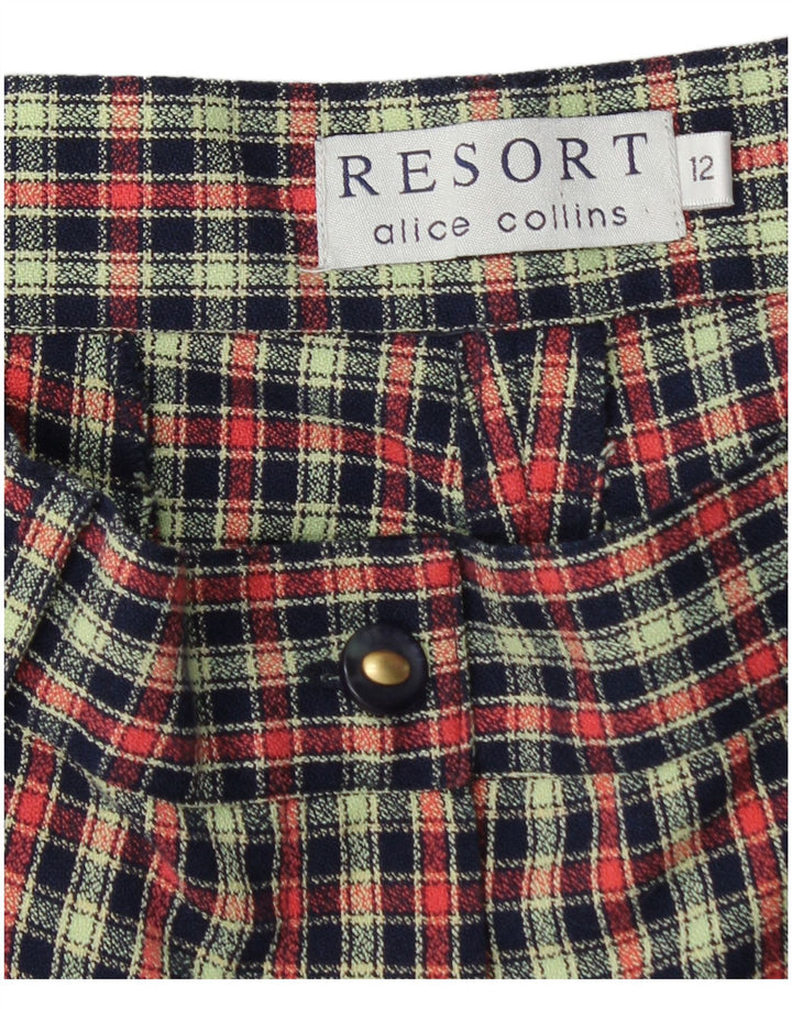 Pantaloncini chino da donna Alice Collins UK 12 medi W30 a quadri multicolore