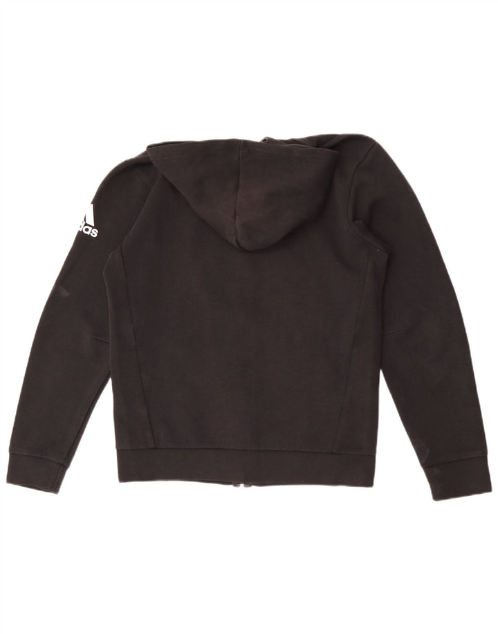 Maglione con cappuccio e zip Adidas da uomo piccolo in cotone nero