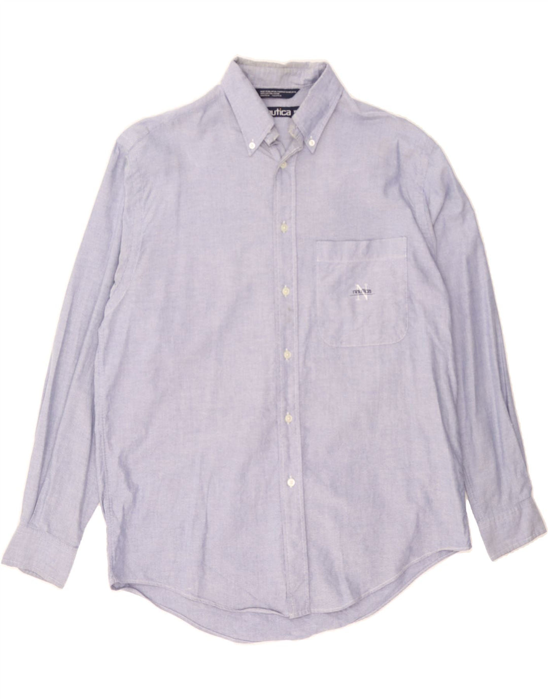 NAUTICA Mens Shirt Medium Blue Cotton Vintage Nautica and Second-Hand Nautica from Messina Hembry 