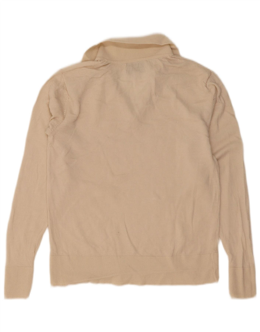 Maglione da donna Marks & Spencer con collo a polo UK 12 Lana beige medio