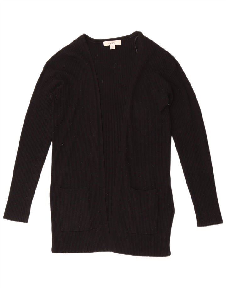 Maglione cardigan aperto oversize da donna Marks & Spencer UK 6 XS Nero