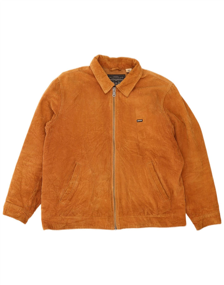 Giacca da uomo in velluto a coste Levi's UK 40 Large in cotone marrone