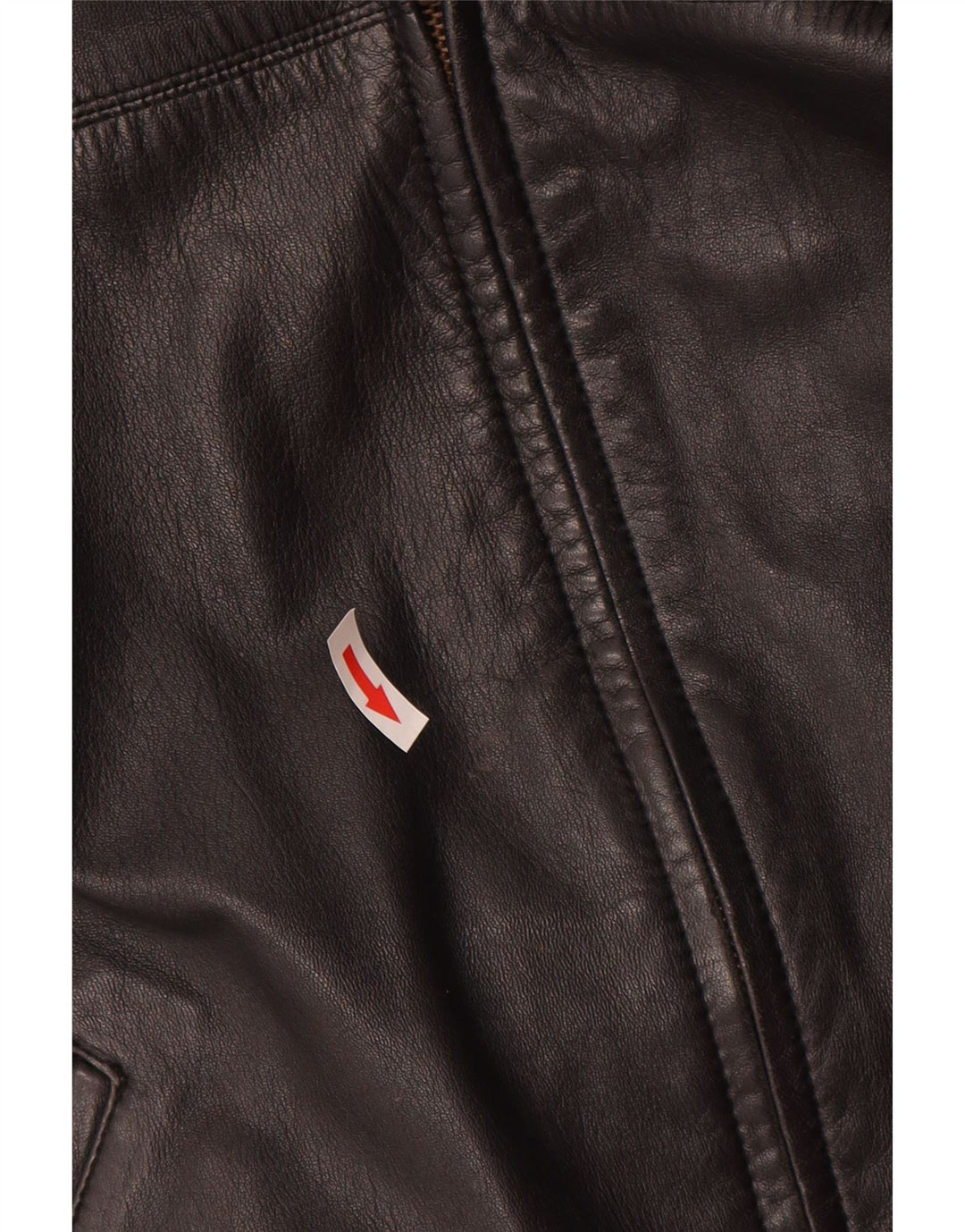 Gilet in pelle vintage da uomo UK 36 piccolo nero