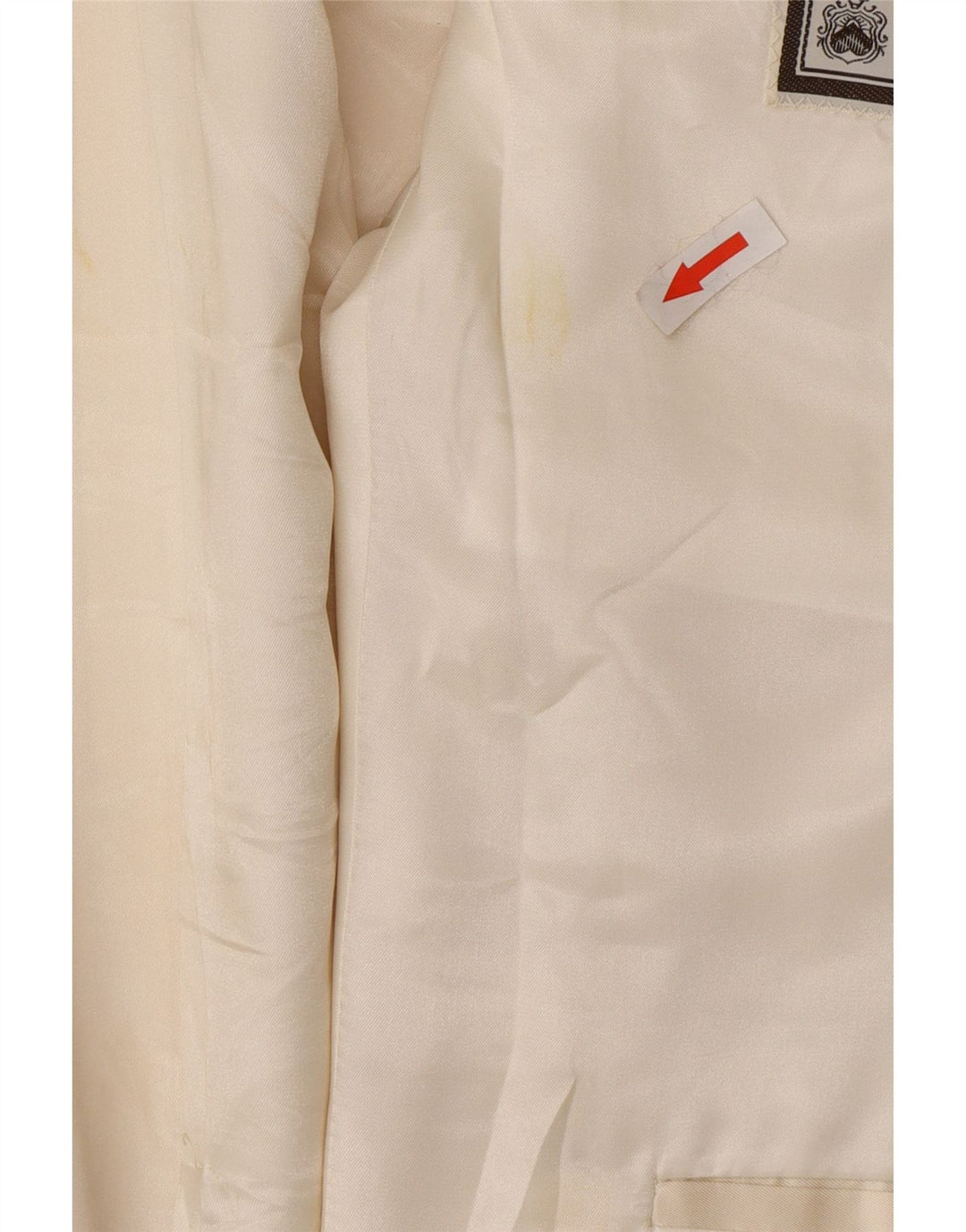 Abito vintage da uomo in 2 pezzi grande W34 L30 in seta beige