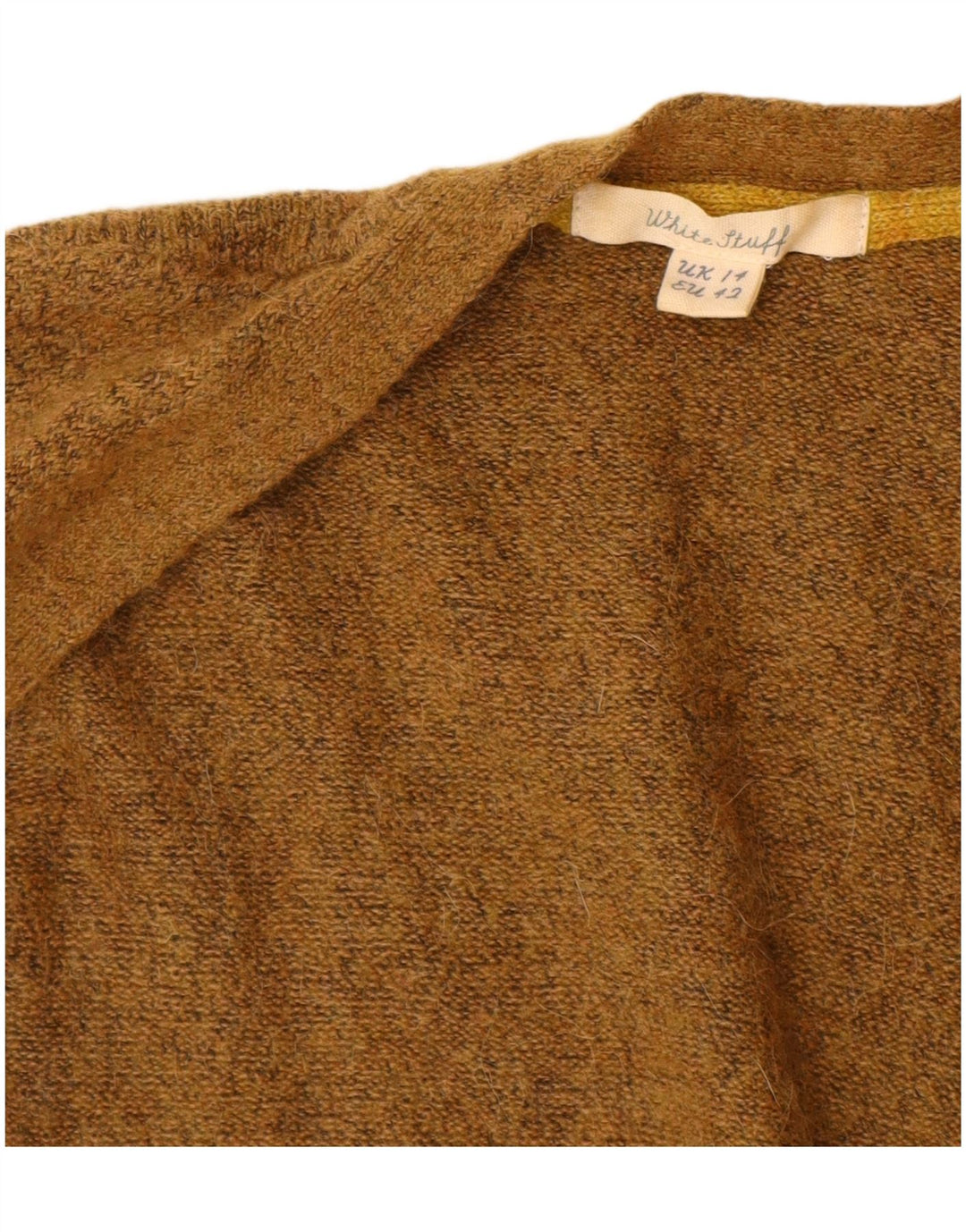 Maglione cardigan aperto lungo da donna di White Stuff UK 14 Nylon kaki medio