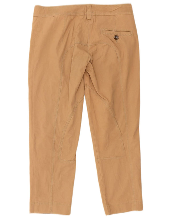 Pantaloni Capri Slim Donna Patrizia Pepe IT 40 Small W28 L23 Cotone Beige