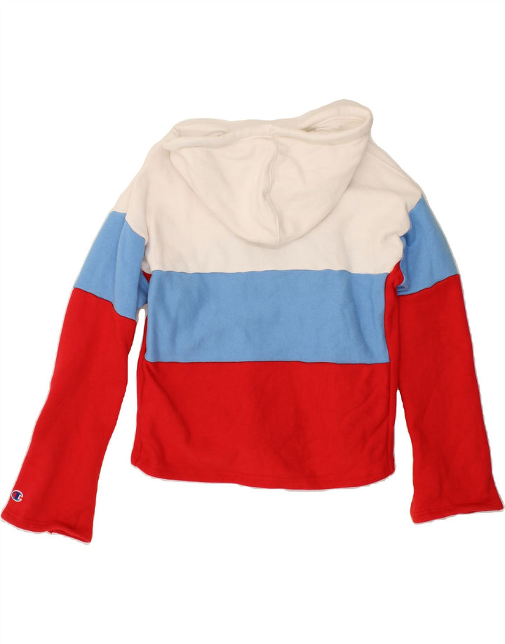 CHAMPION Womens Graphic Hoodie Jumper UK 16 Large Multicoloured Vintage Champion and Second-Hand Champion from Messina Hembry 