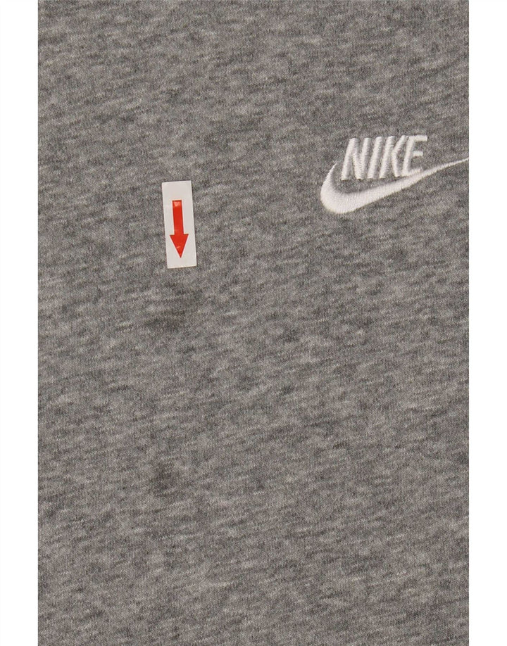 Felpa con cappuccio da uomo Nike Large in cotone chiazzato grigio