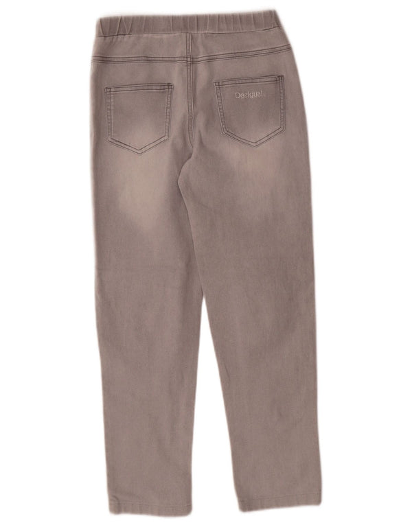 Jeans Jeggings grafici per ragazze DESIGUAL 13-14 anni W26 L24 cotone grigio