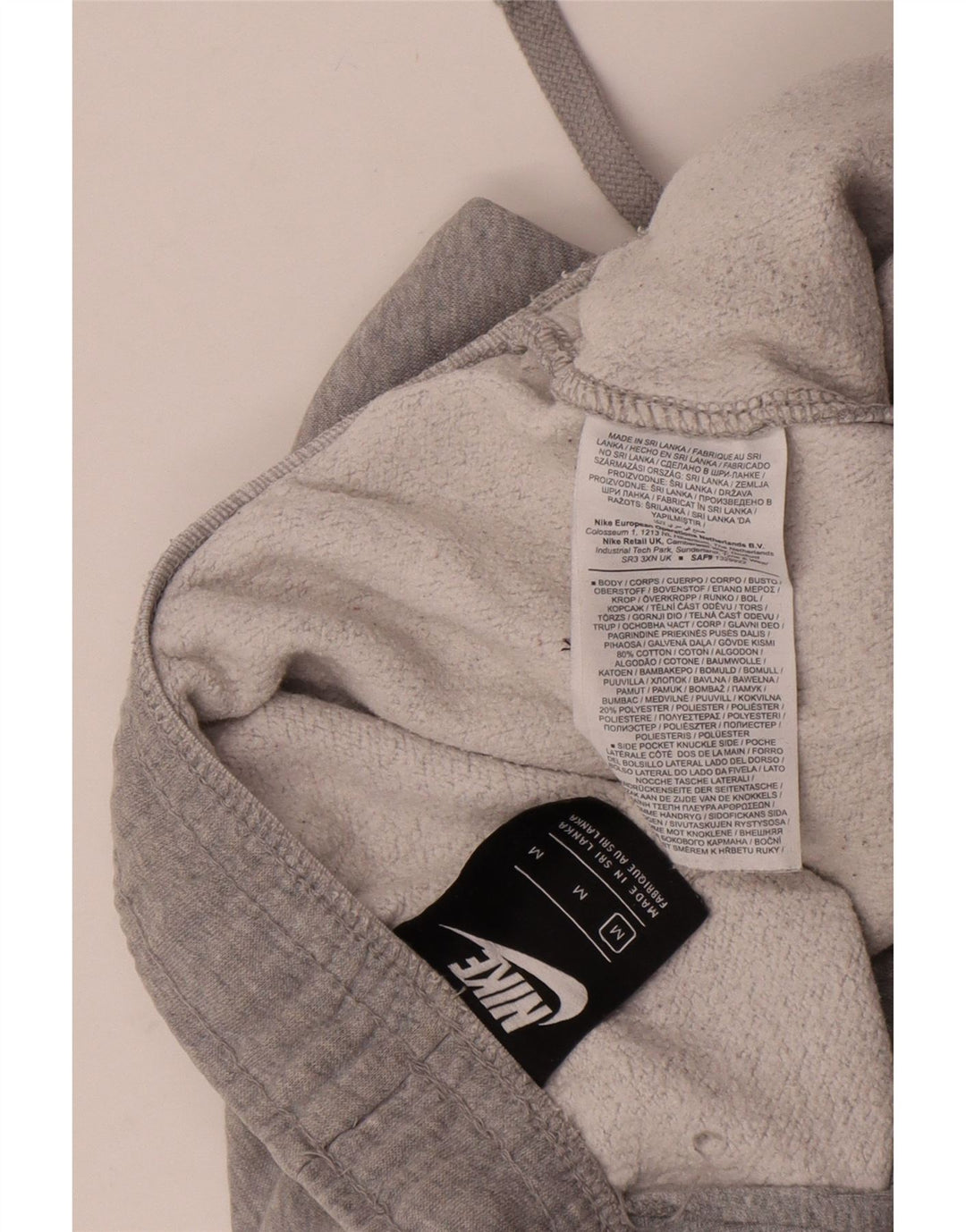 Pantaloni della tuta da donna Nike UK 14 cotone screziato grigio medio