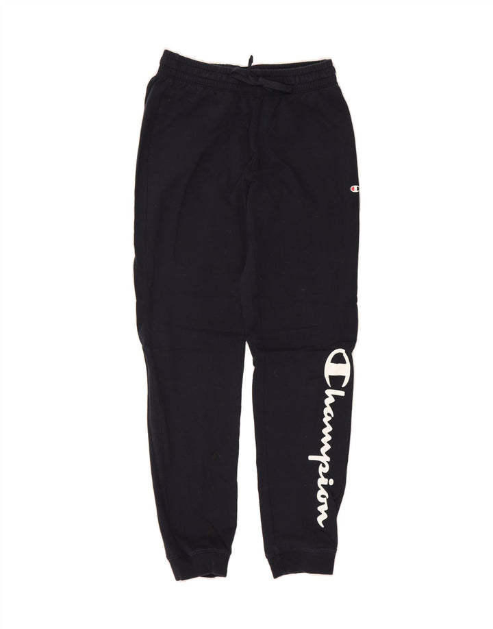 CHAMBERS Mens Graphic Tracksuit Trousers Joggers Small  Navy Blue Vintage Chambers and Second-Hand Chambers from Messina Hembry 