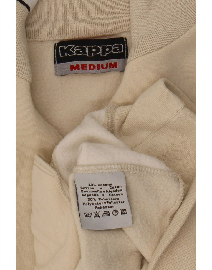 Felpa Kappa da donna con zip e collo, maglione UK 14, color block beige medio