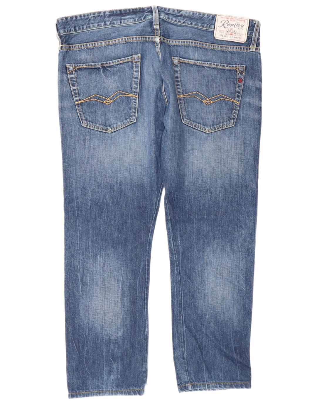 Jeans dritti da uomo Replay W38 L28 cotone blu