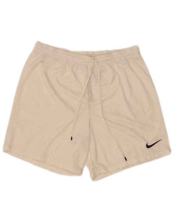 Pantaloncini sportivi da uomo Nike Large bianchi in poliestere