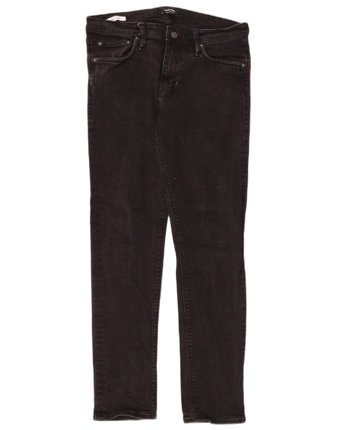 Jack & Jones Uomo GLENN Slim Jeans W33 L32 Cotone Nero
