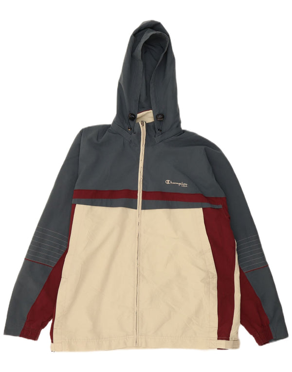 Giacca a vento con cappuccio da uomo Champion UK 40 Large Grey Colourblock