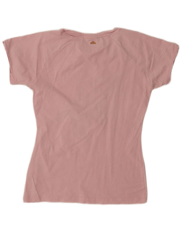 T-shirt grafica da donna Ellesse Top UK 14 grande cotone rosa