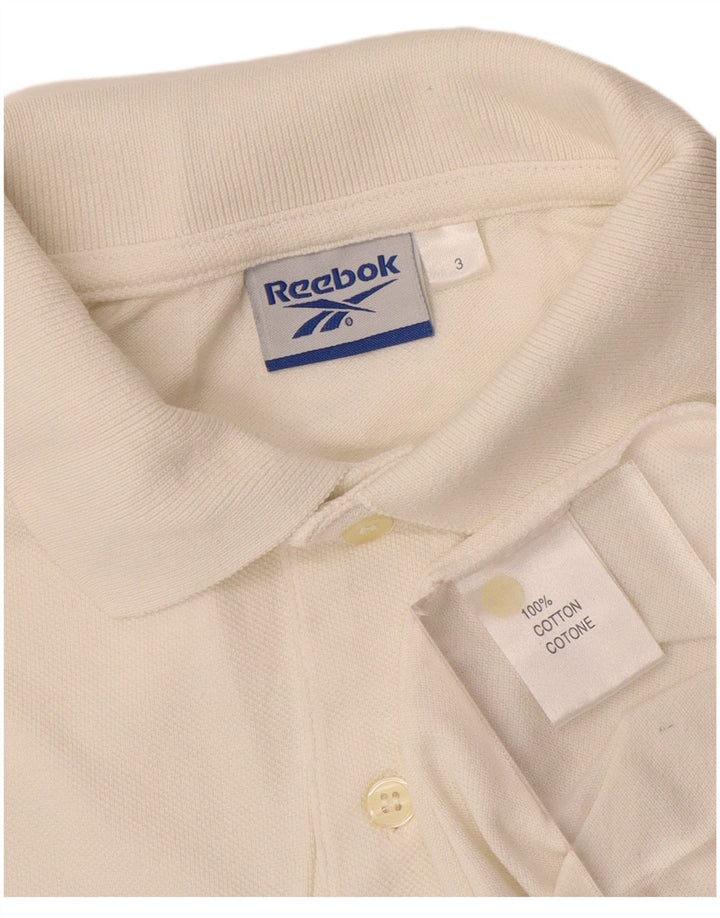 Polo REEBOK da uomo in cotone bianco medio