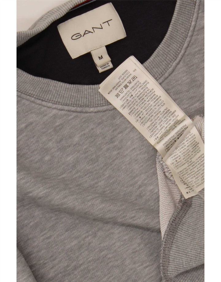 Gant Felpa da Uomo Maglione in Cotone Grigio Medio