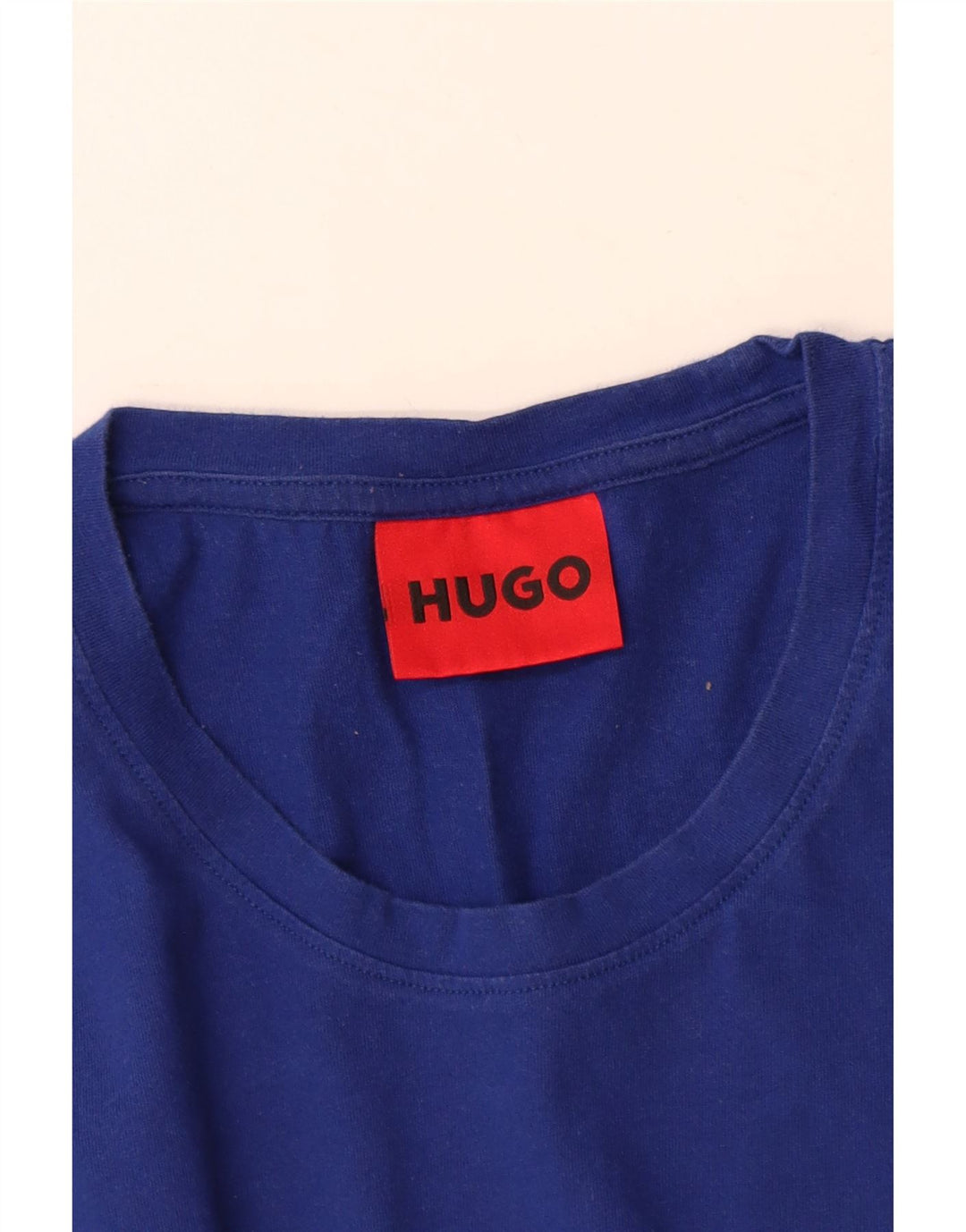 T-shirt da uomo Hugo Boss Top grande in cotone blu