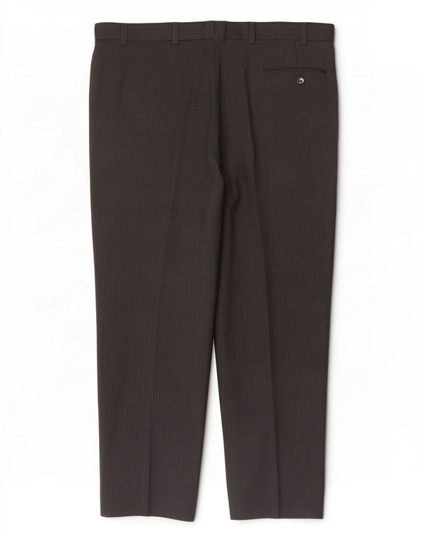 Pantaloni da abito dritti da uomo Marks & Spencer W38 L31 gessato grigio