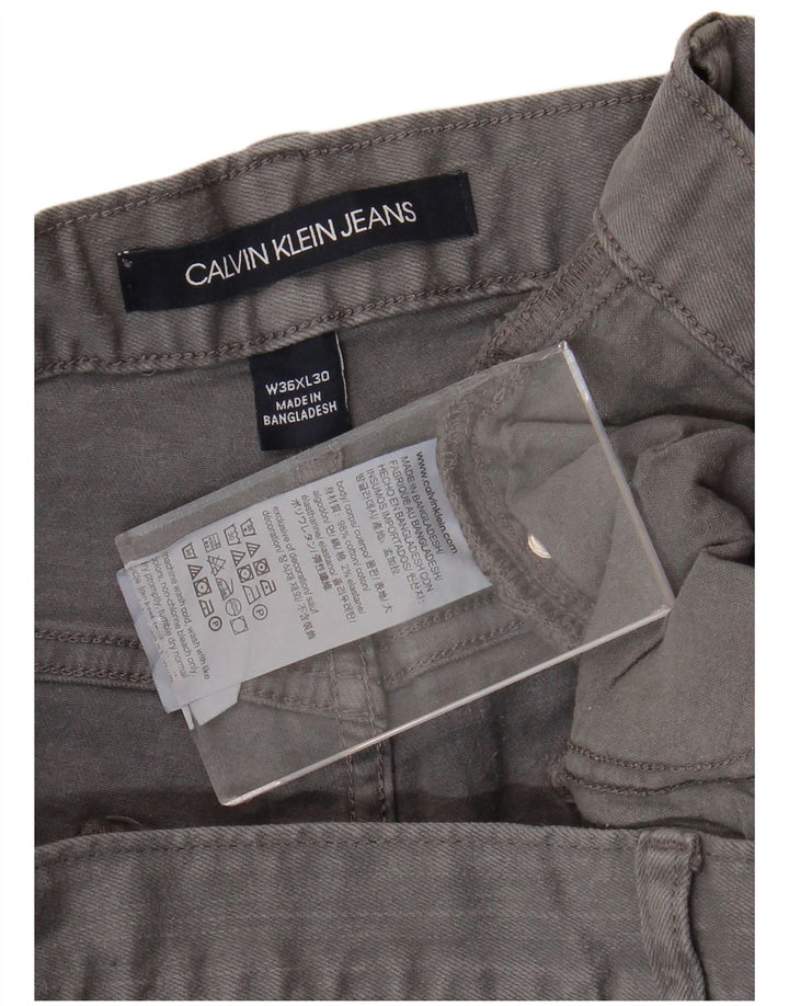 CALVIN KLEIN Jeans dritti da uomo W36 L30 Cotone grigio