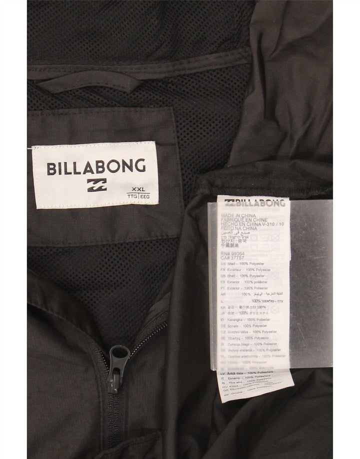 Giacca antipioggia da uomo con cappuccio grafico Billabong UK 44 2XL poliestere nero