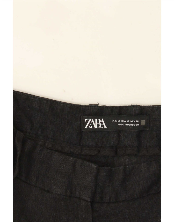 Pantaloncini chino a vita alta da donna Zara medi W28 neri