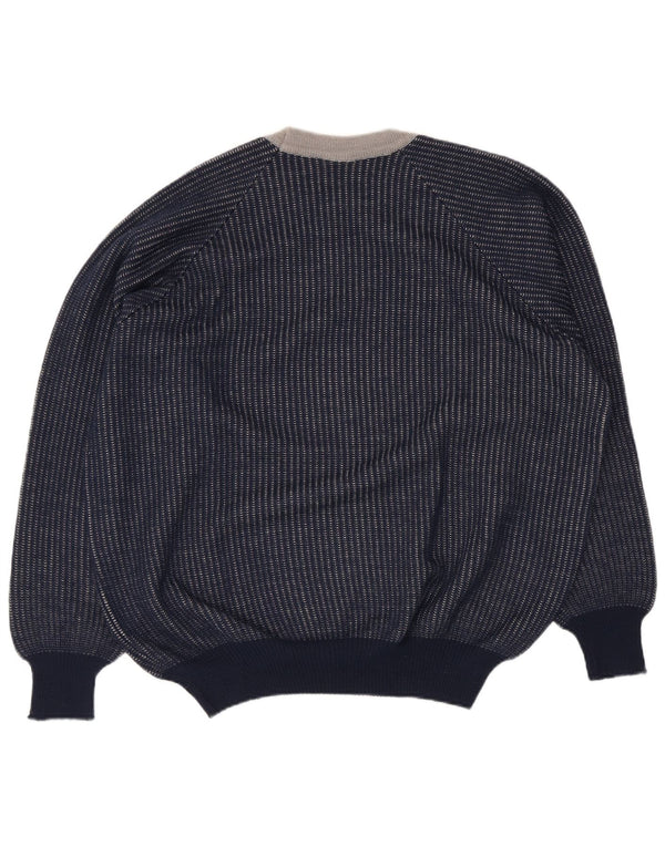 Maglione maglione girocollo da uomo C&A IT 56/48 XL Acrilico color block blu navy