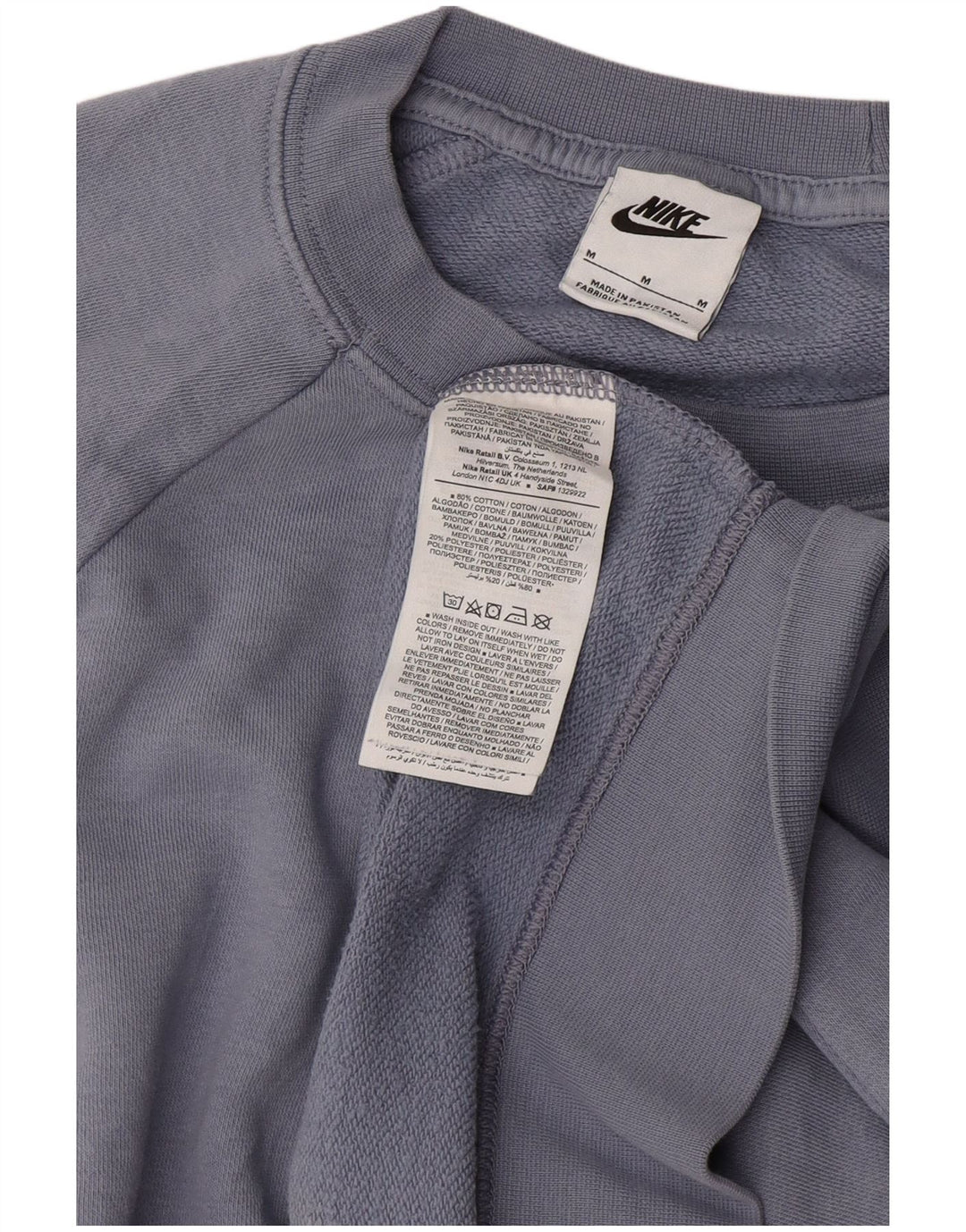 Felpa da donna NIKE maglione UK 14 cotone blu medio