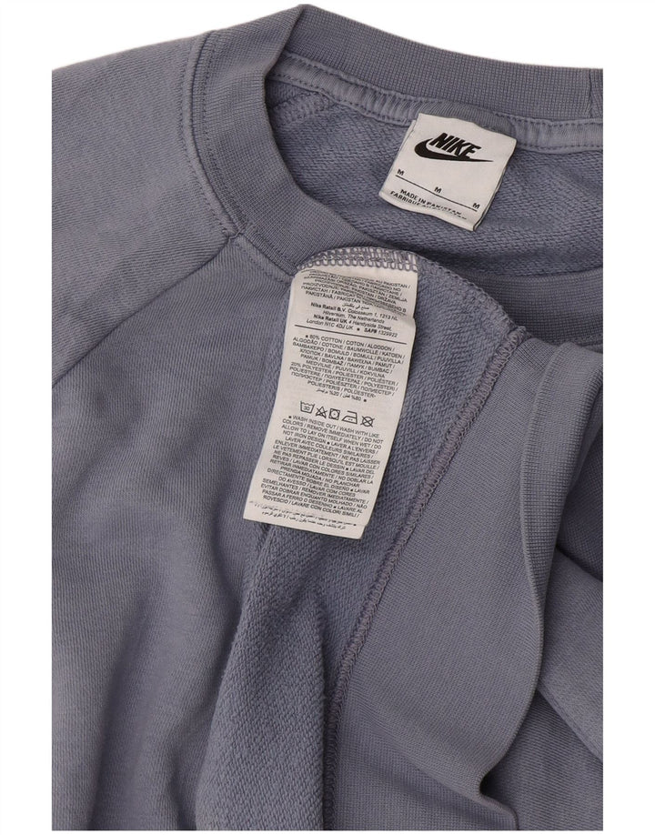 Felpa da donna NIKE maglione UK 14 cotone blu medio