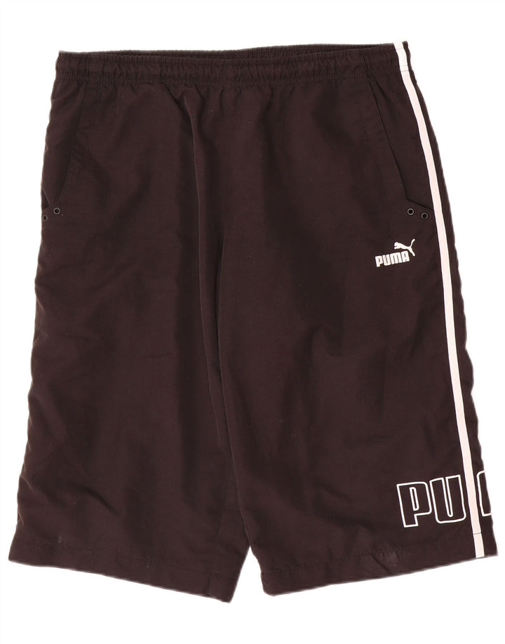 Pantaloncini sportivi da uomo Puma Graphic Bermuda medi neri