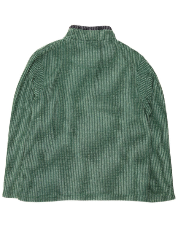 Maglione in pile da uomo con collo con zip Weird Fish XL verde poliestere