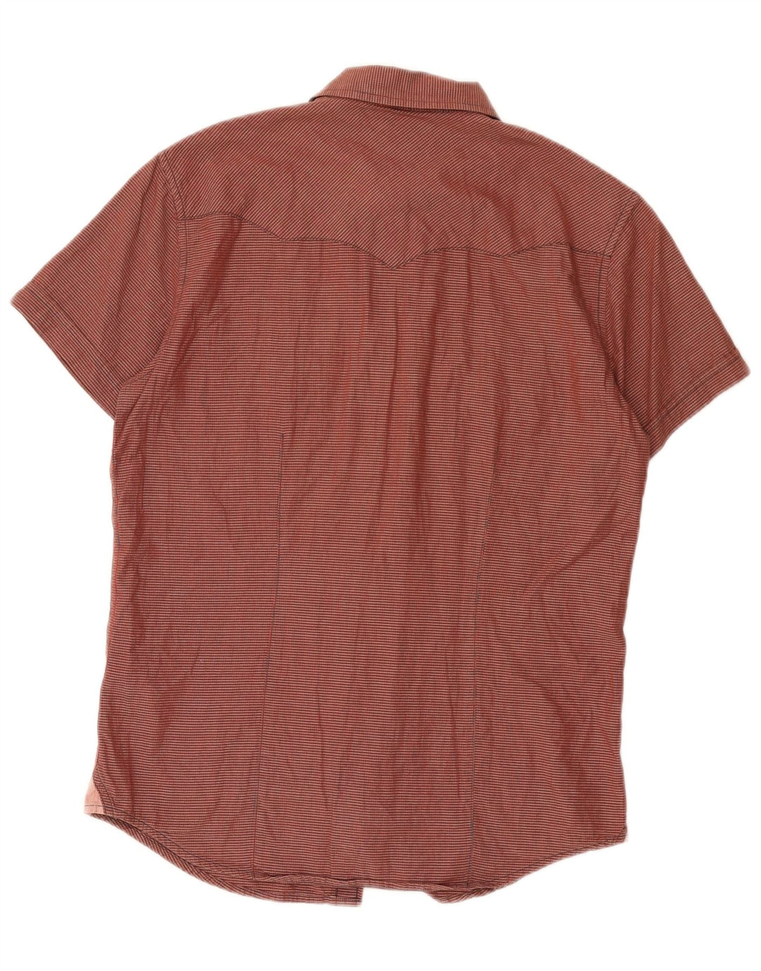 WRANGLER Camicia da uomo slim fit a maniche corte grande in cotone a quadretti rossi