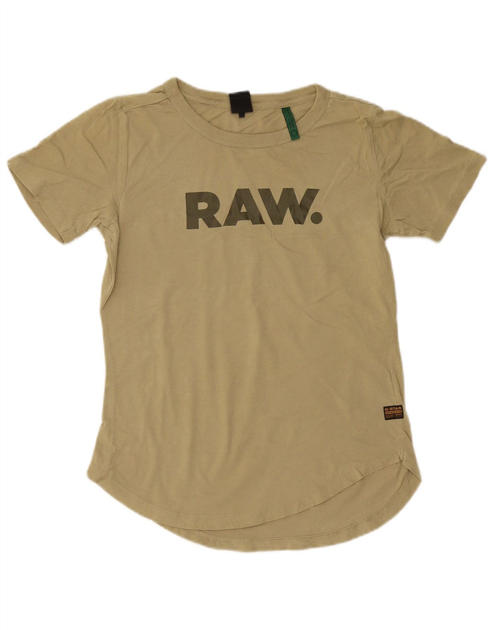 T-shirt grafica da donna G-STAR Top UK 12 cotone kaki medio