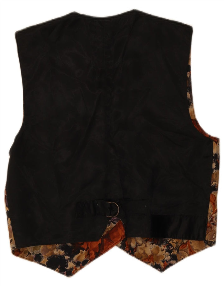 Gilet da donna vintage UK 12 medio multicolore floreale