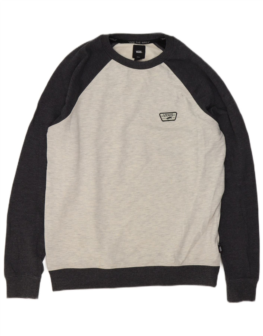Felpa da uomo Vans, maglione piccolo, in cotone color block grigio