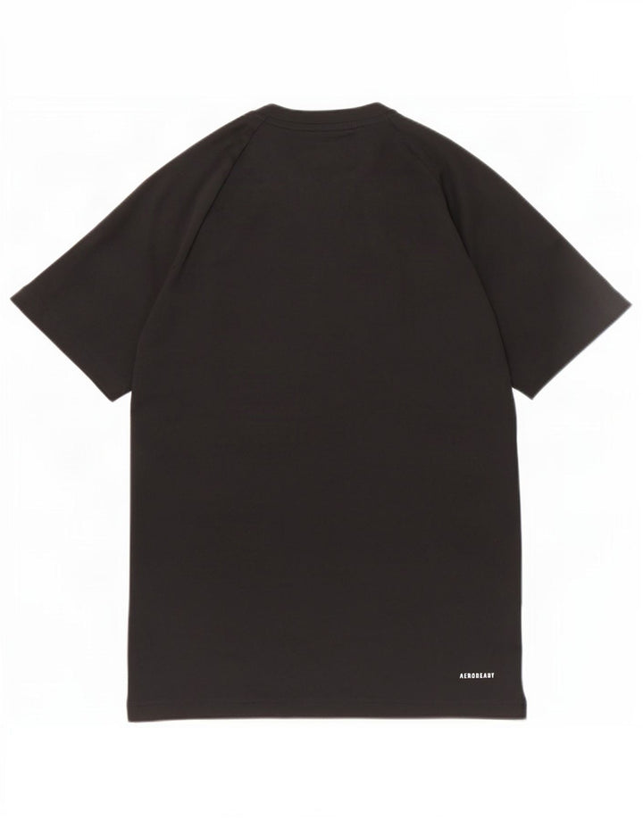 T-shirt Adidas Aeroready da uomo piccola piccola in poliestere nero