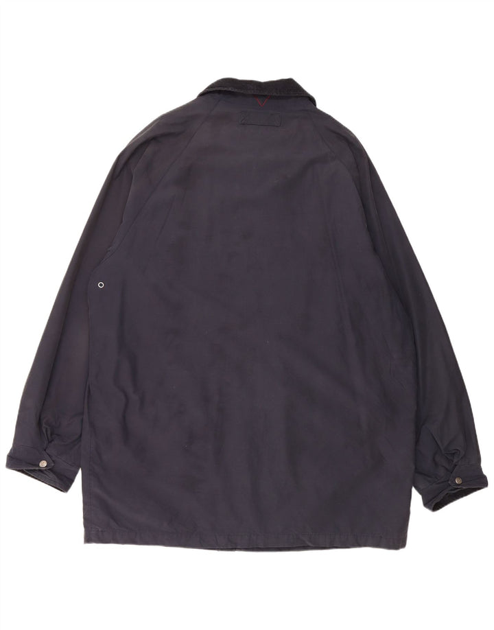 Giacca a vento da uomo VINTAGE UK 44 2XL Cotone blu navy