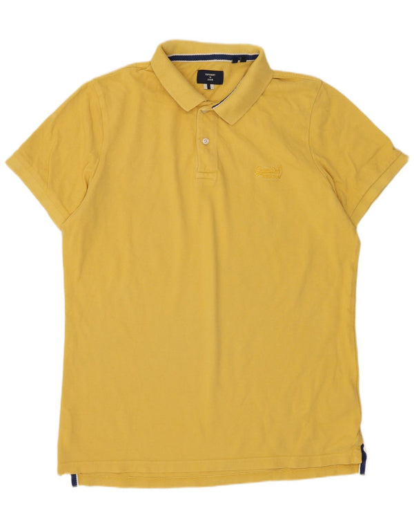 Polo da uomo Superdry XL in cotone giallo