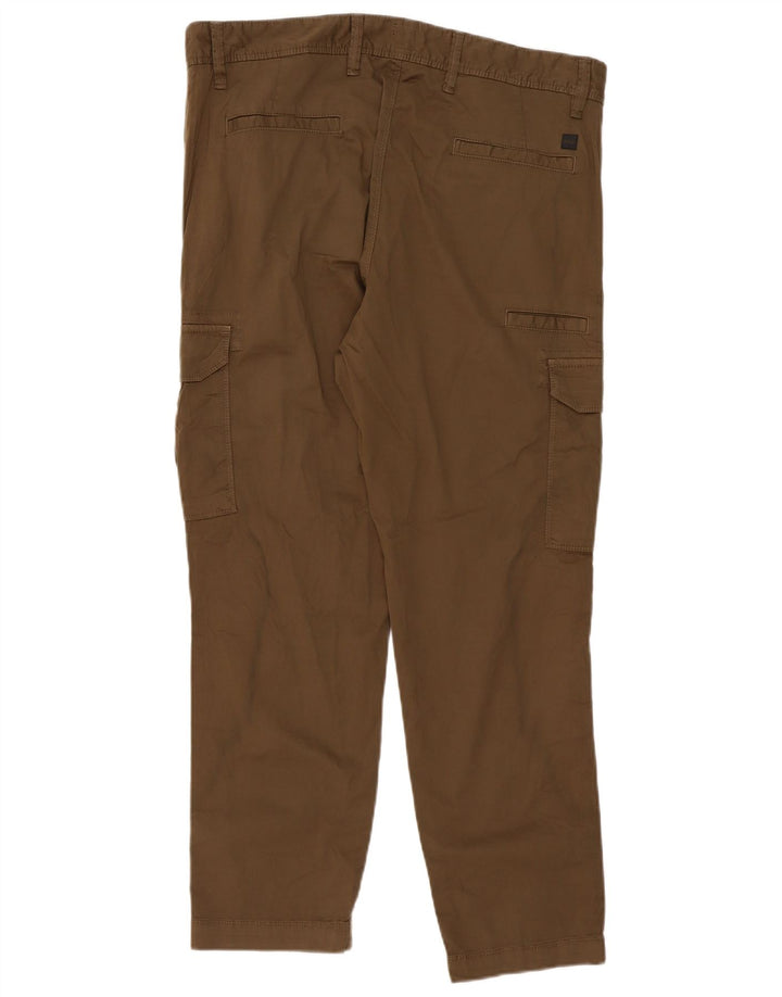Pantaloni cargo slim da uomo Hugo Boss W36 L29 cotone kaki