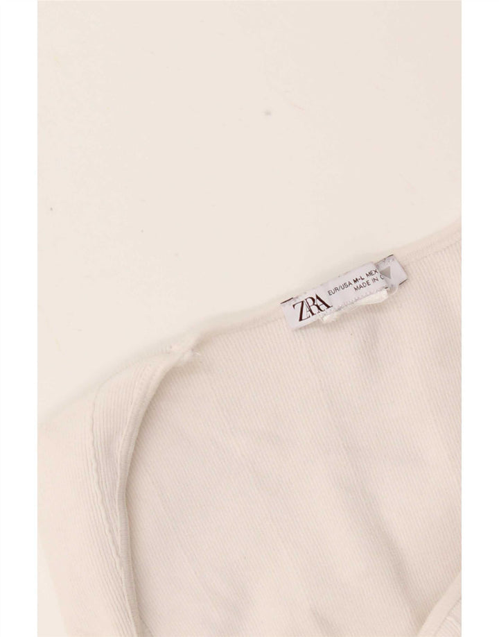 Body senza maniche da donna Zara UK 12 bianco medio