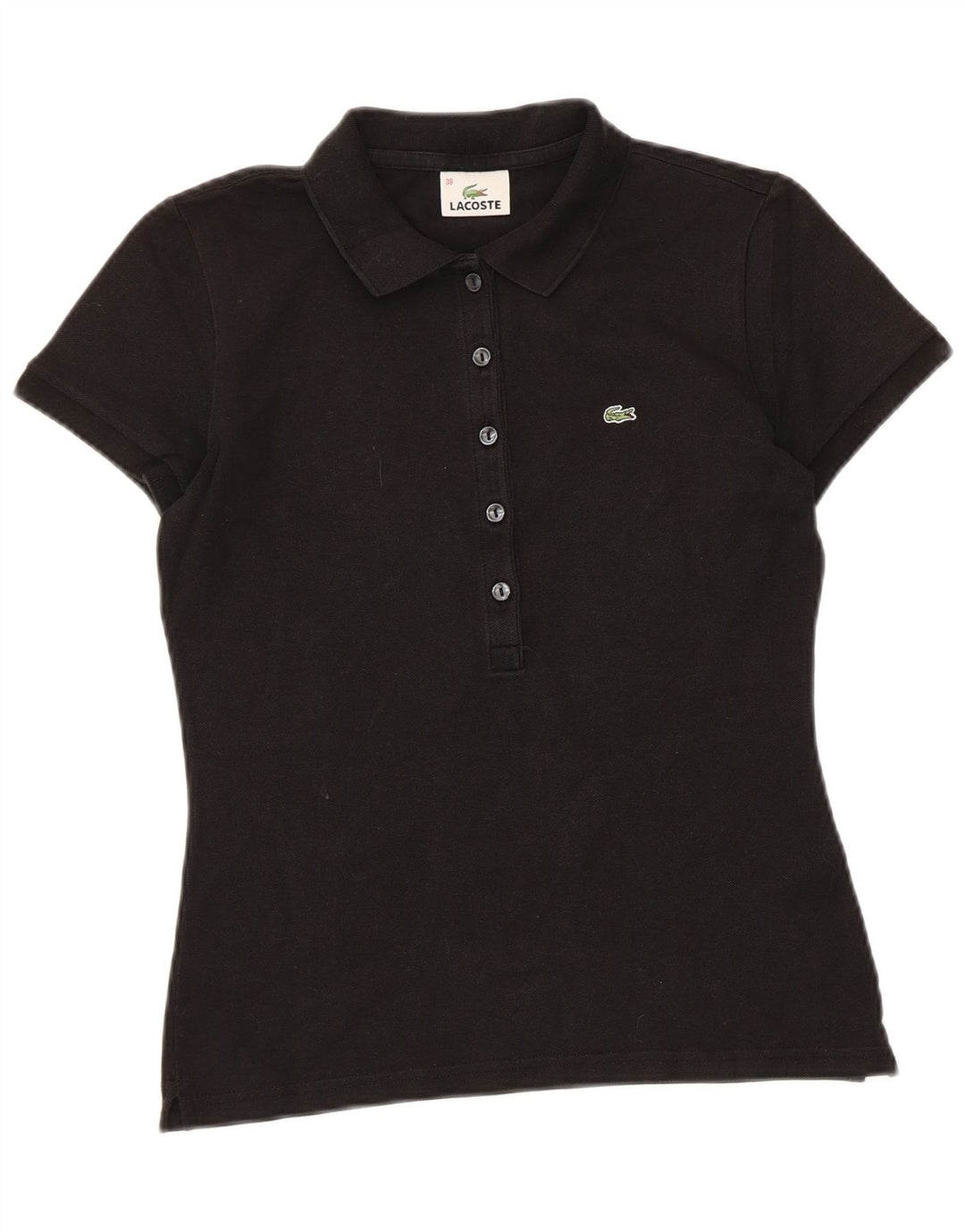 Polo da donna Lacoste taglia 38 media in cotone nero