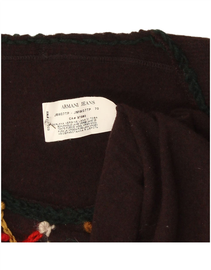 Armani Jeans Maglione da Donna con Scollo a Barca con Motivo Astratto, Maglione UK 10 Small B