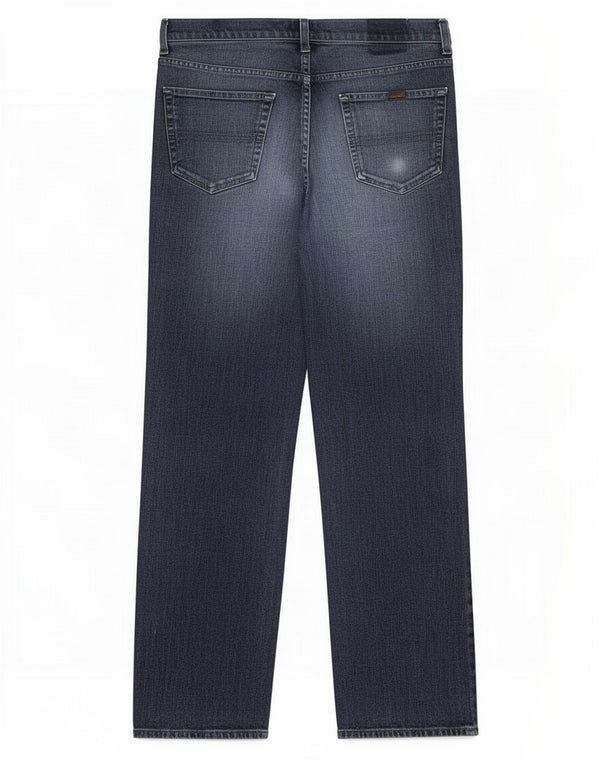 Jeans Straight Uomo Trussardi W35 L30 Blu Cotone