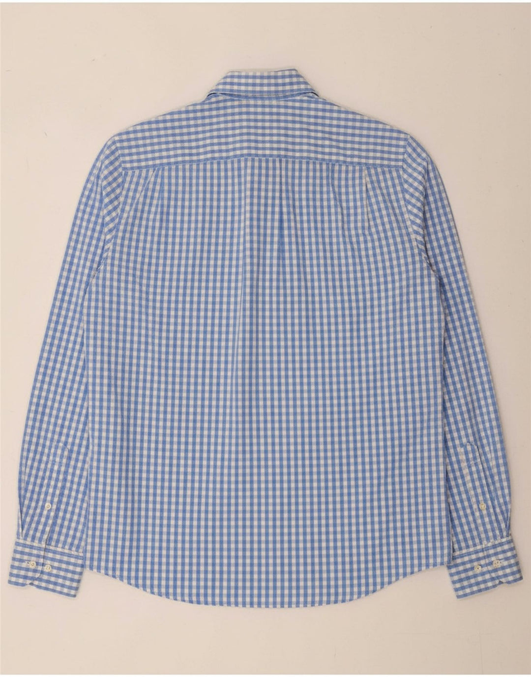 TOMMY HILFIGER Mens Shirt Small Blue Gingham Cotton